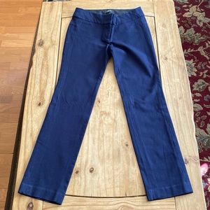LOFT navy pants; straight leg; size 0P